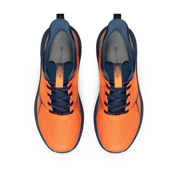 [Allswifit 1.0] Men's Comfortable Lifestyle Sneakers - ORANGE/NAVY BLUE - 4